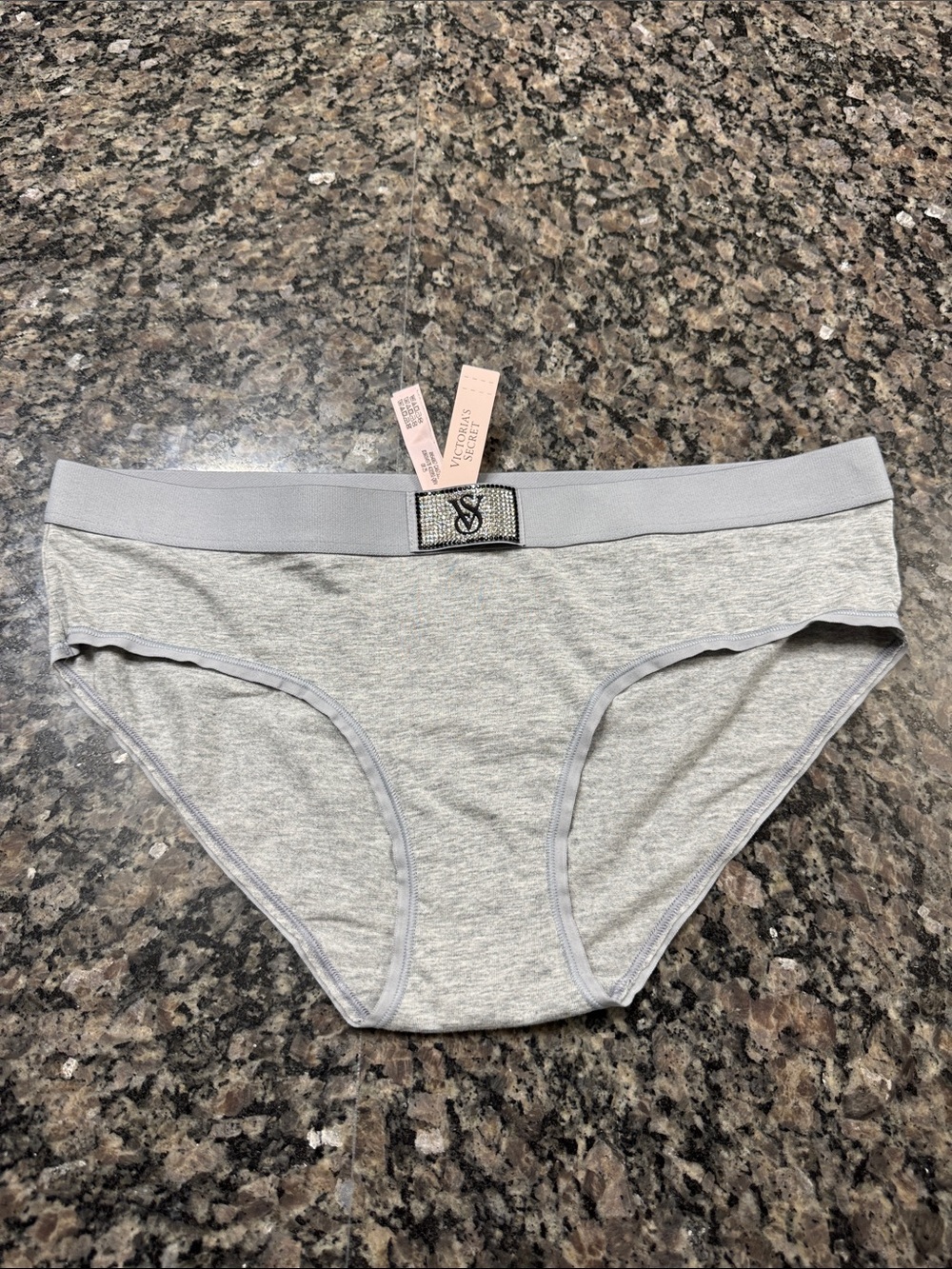 Victoria's Secret Light Gray Cotton blend Bikini Briefs - NWT L